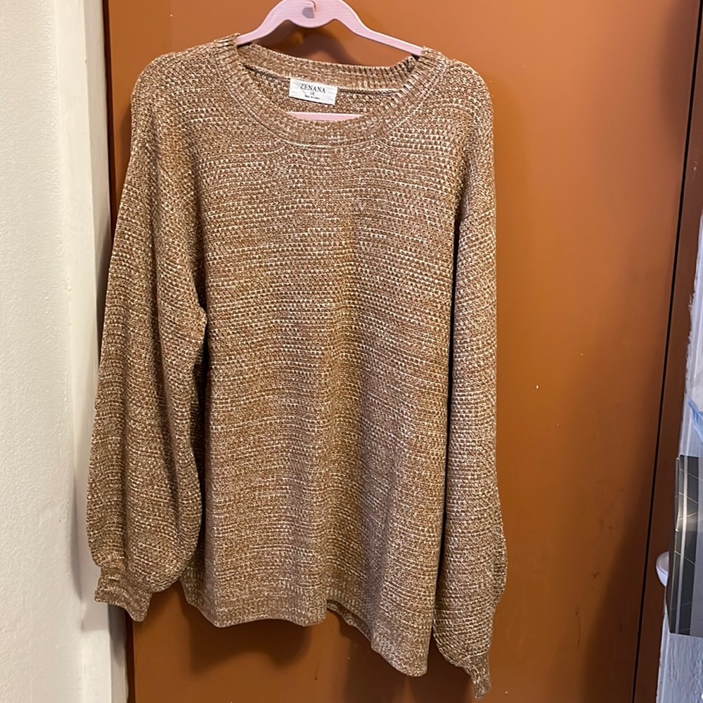 Bundle of 2 Sweaters, Zenana Sweater Top, Golden Mustard and Camel, New.